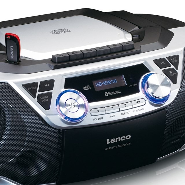 Lenco SCD-720SI Silver Bluetooth CD Player With Cassette & DAB+/FM Radio - 5