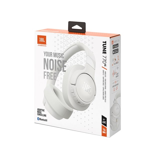 JBL Tune T770NC White Noise Cancelling Bluetooth Headphones - 8