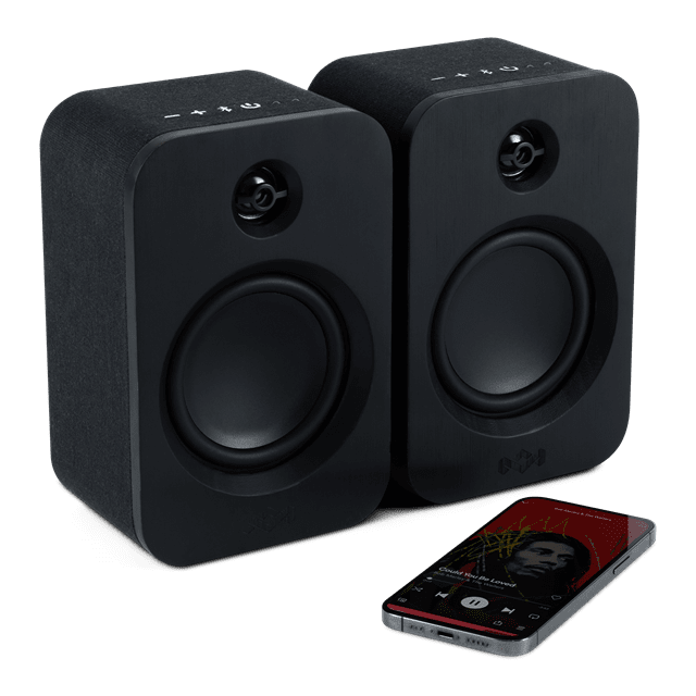 House Of Marley Get Together Duo Black Bluetooth Bookshelf Speakers - 4