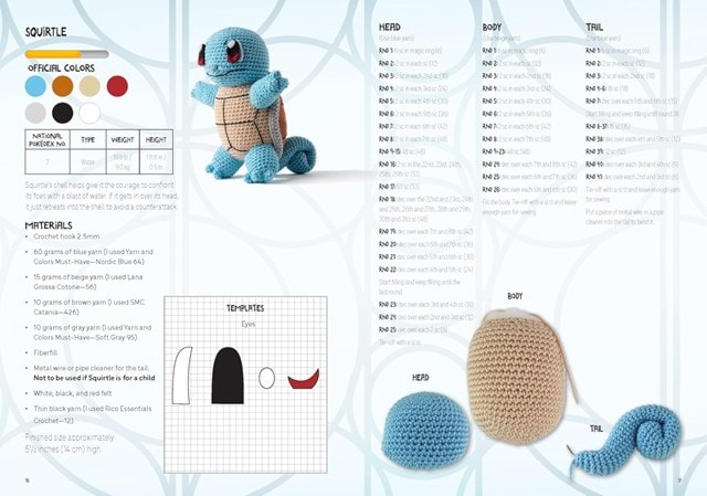 Pokemon Crochet Squirtle Book & Kit By Sabrina Somers - 4