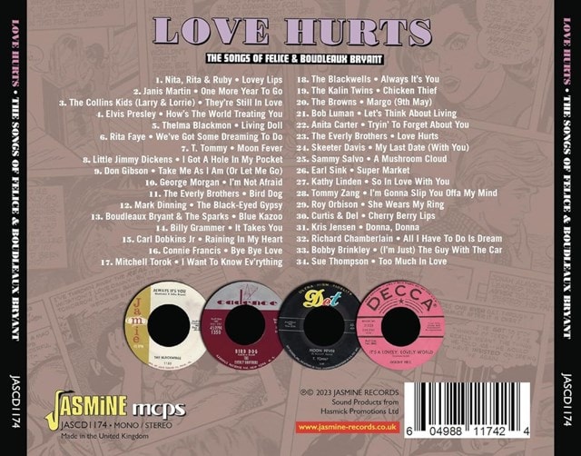 Love Hurts: The Songs of Felice & Boudleaux Bryant - 1