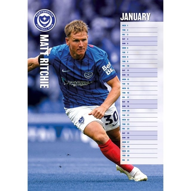 Portsmouth FC 2025 Calendar A3 - 2