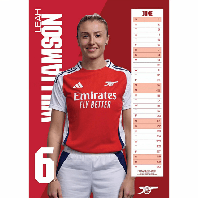 Arsenal FC Women 2025 Calendar A3 - 2