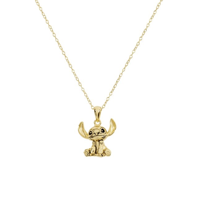 Gold Plated Sterling Silver Pendant Lilo & Stitch Necklace - 2