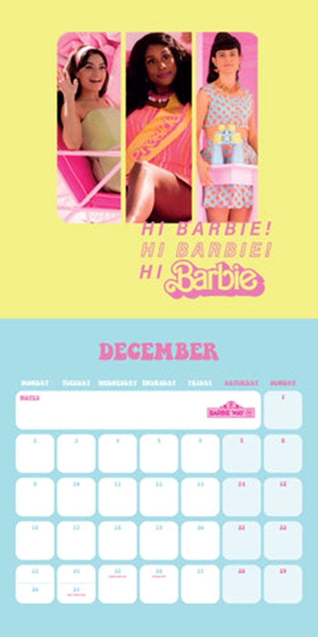 Barbie Movie 2024 Square Calendar - 3