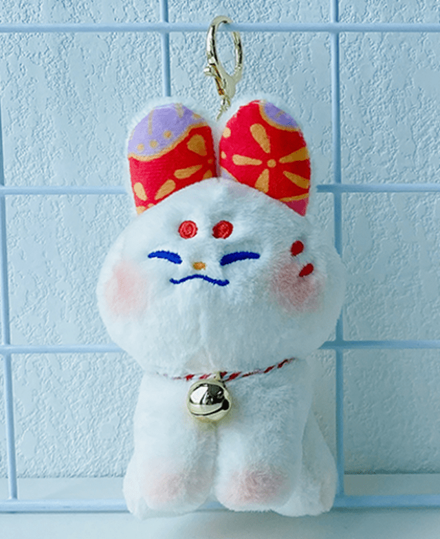 Mima Fluffy Rabbit Cat Keyring - 1