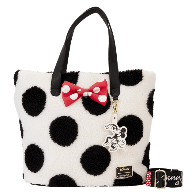 Minnie Rocks The Dots Sherpa Tote Bag Loungefly - 1
