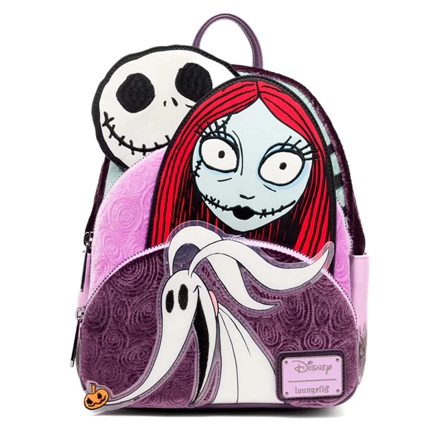 Jack, Sally & Zero Nightmare Before Christmas hmv Exclusive Glow In The Dark Loungefly Mini Backpack - 1