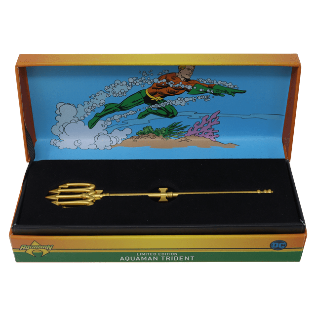 Aquaman Limited Edition 24K Gold Miniature Trident Collectible - 6