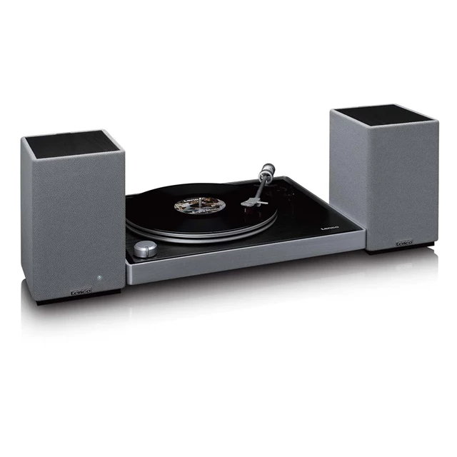 Lenco SPB-240BKGY Black Bluetooth Bookshelf Speakers - 7