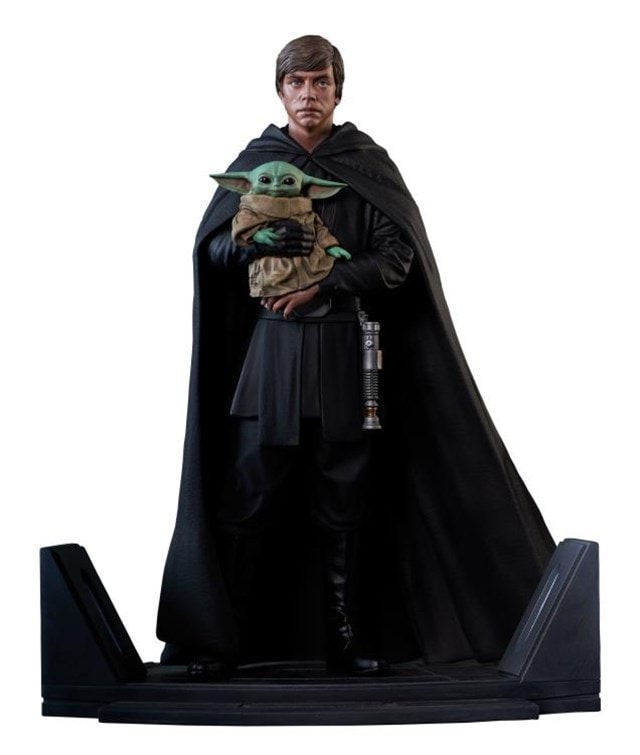 Luke Skywalker & Grogu Premier Collection Star Wars Mandalorian Bust - 1