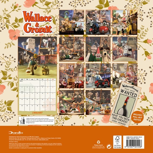 Wallace & Gromit 2027 Square Calendar - 2