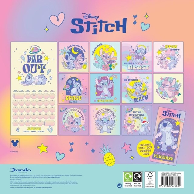 Lilo & Stitch 2025 Square Calendar - 4