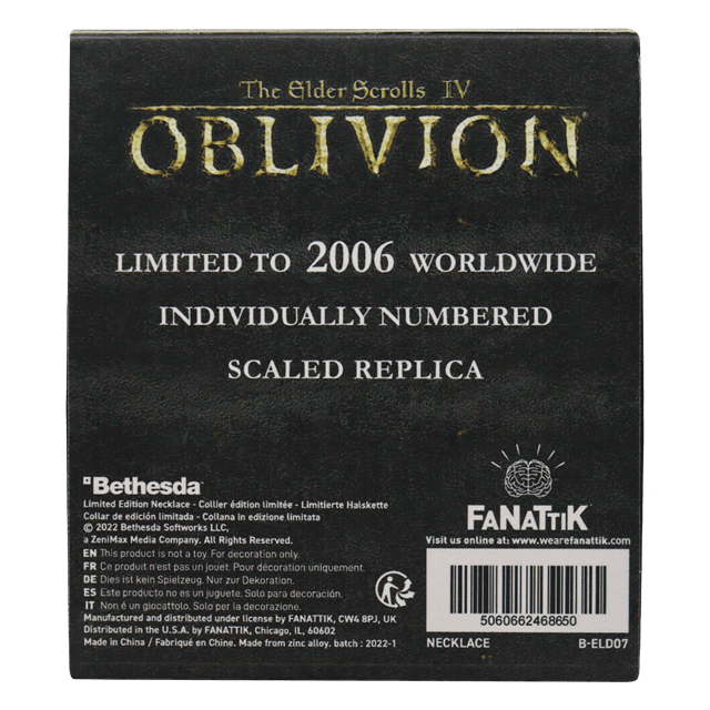 Elder Scrolls Oblivion Amulet of Kings Limited Edition Necklace - 7