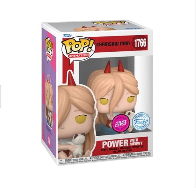 Power With Meowy With Chance Of Flocked Chase 1766 Chainsaw Man Funko Pop Vinyl - 4