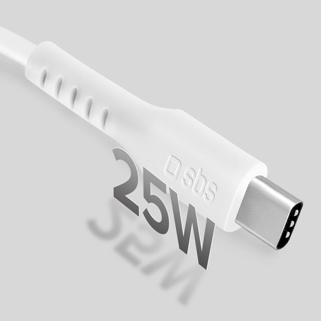SBS White USB-C to USB-C Cable 1m - 3