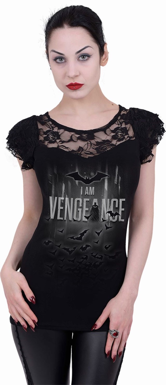 Batman I Am Vengeance Ladies Tee (Large) - 2