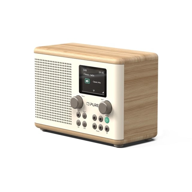 Pure Classic H4 Cotton White/Oak DAB+/FM Portable Radio & Bluetooth Speaker - 2