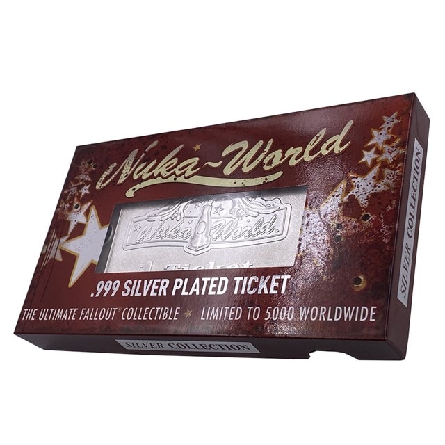 Fallout: Nuka World: Silver Plated Ticket Metal Replica (online only) - 2