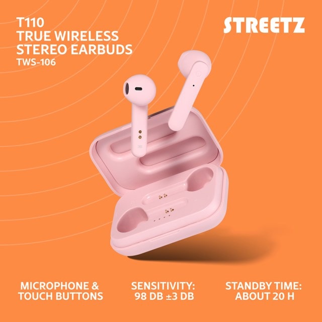 Streetz TWS-1106 Pink True Wireless Bluetooth Earphones - 8