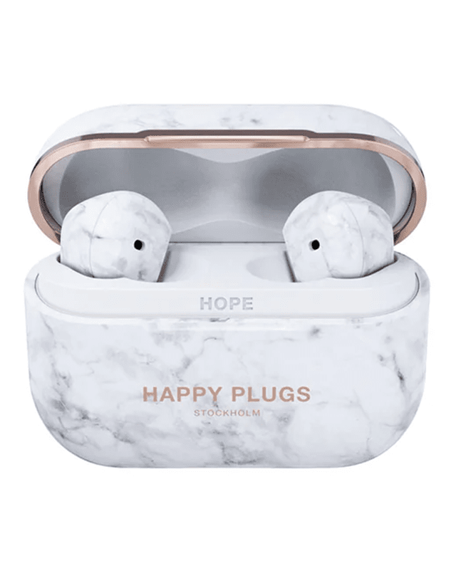 Happy Plugs Hope White Marble True Wireless Earbuds - 6