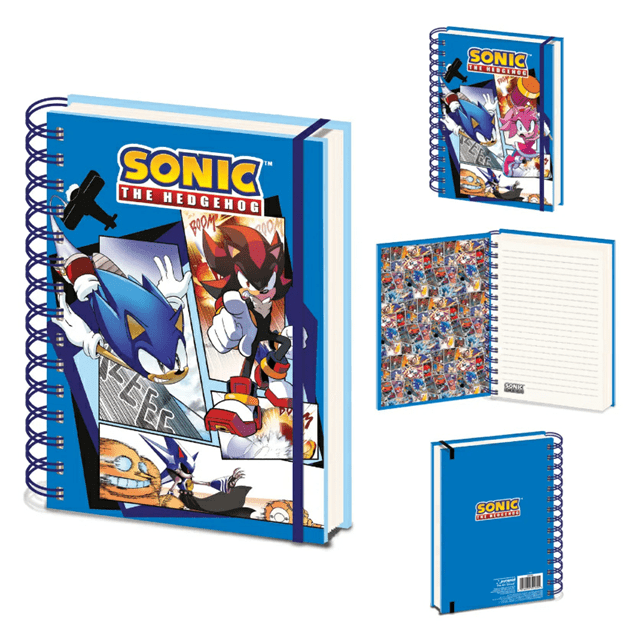 Comic Strip Jump Out A5 3D Notebook: Sonic The Hedgehog Stationery - 1