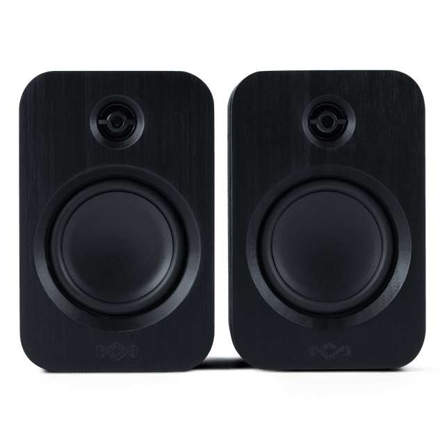 House Of Marley Get Together Duo Black Bluetooth Bookshelf Speakers - 2