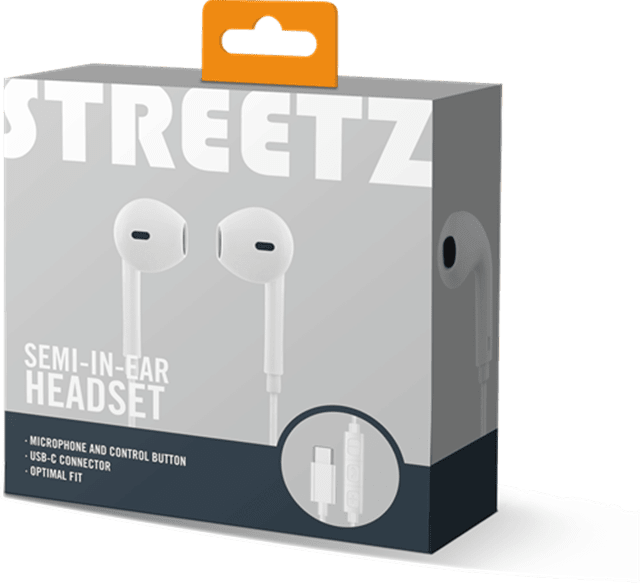 Streetz HL-W111 White USB-C Connector Earphones - 4