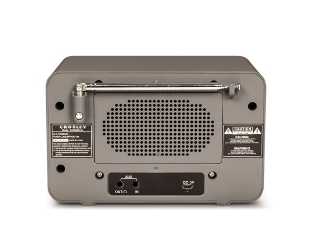 Crosley Tribute Charcoal FM Radio & Bluetooth Speaker - 7