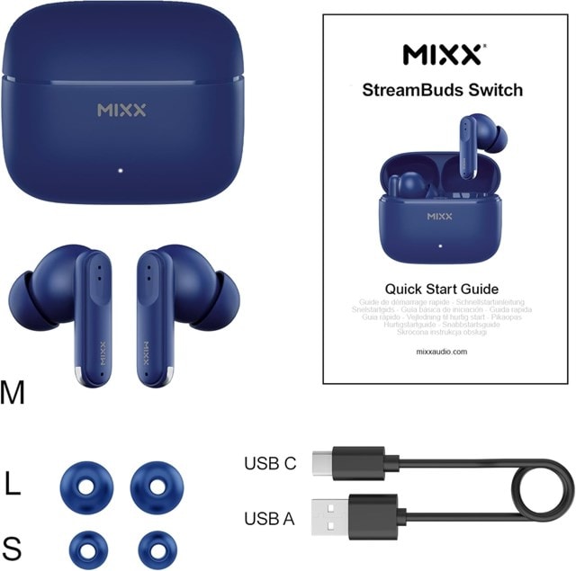 Mixx Audio StreamBuds Switch S7 Navy True Wireless Bluetooth Earphones - 5