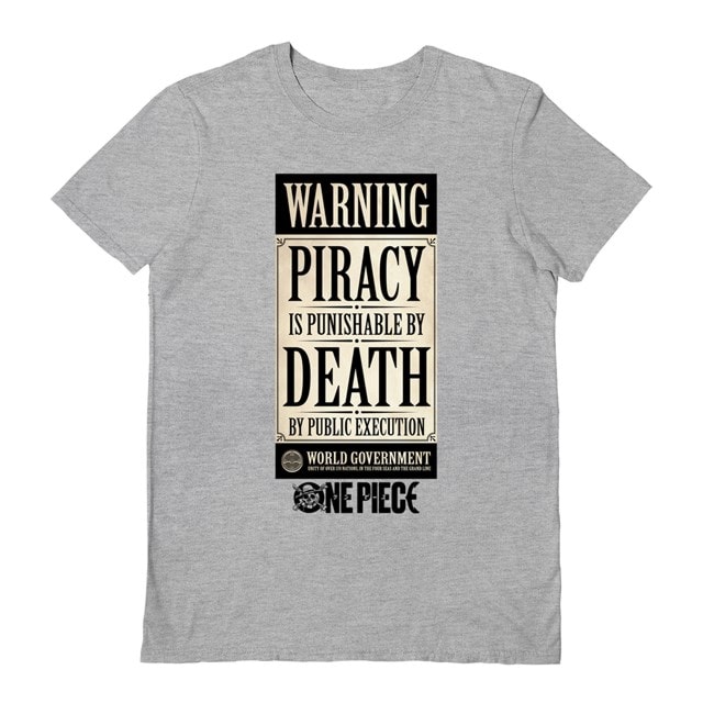 Live Action Warning: Grey One Piece Tee (Large) - 1