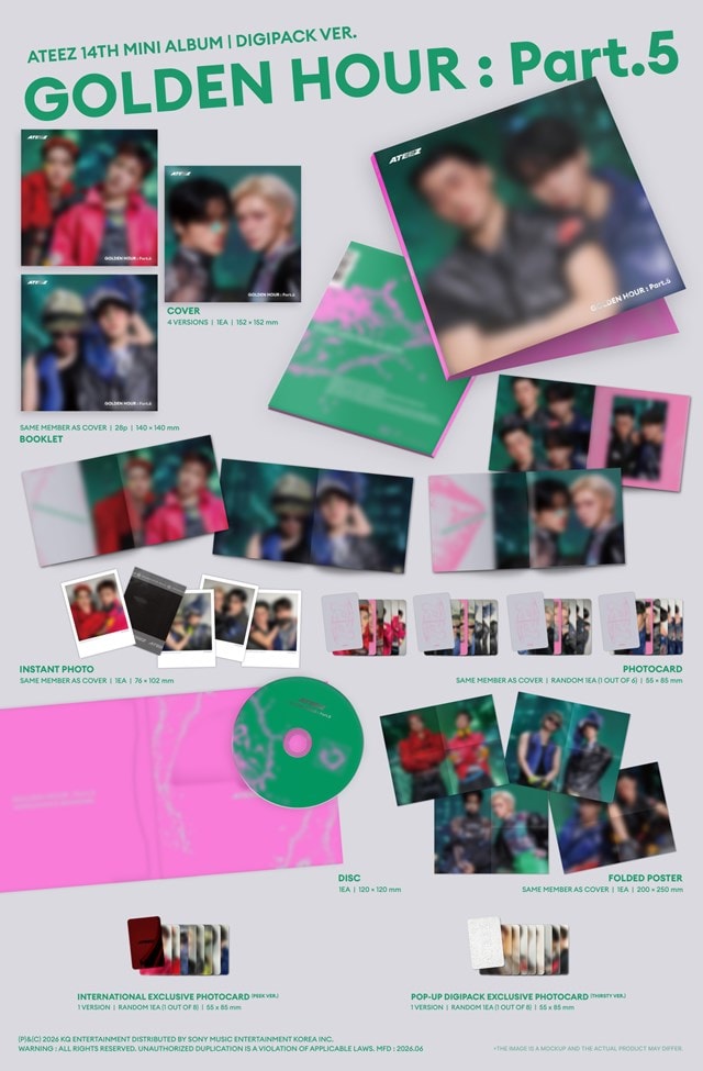 ATEEZ - GOLDEN HOUR: Part.5 - POP-UP Exclusive (DIGIPAK UNIT Ver.) - 2