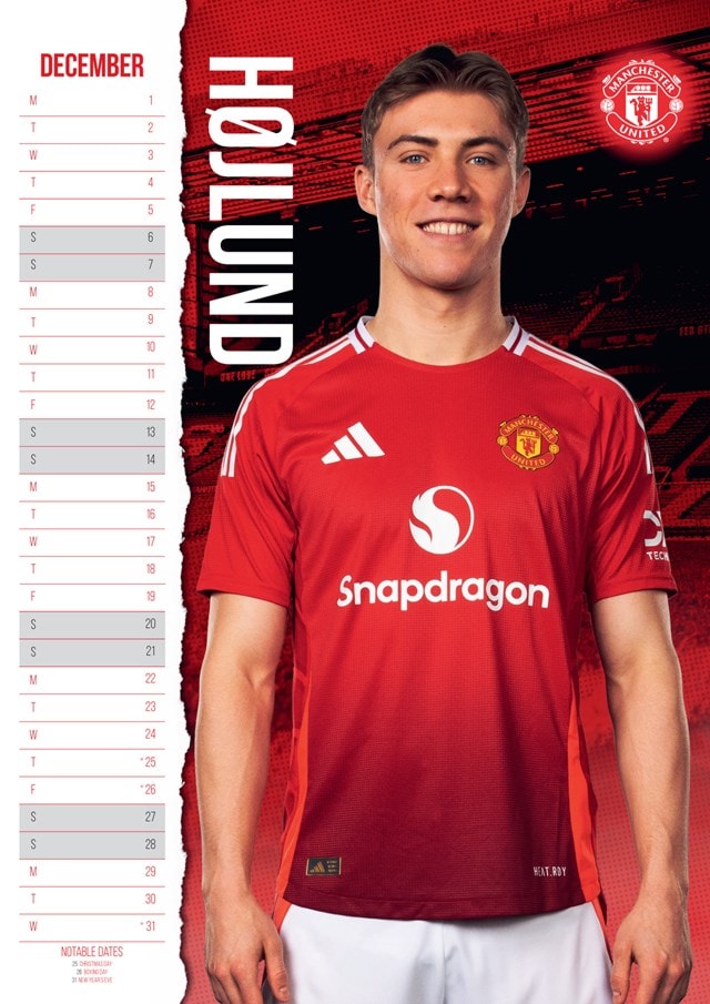 Manchester United FC 2025 A3 Calendar - 4