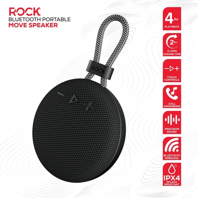 Rock Move Black Bluetooth Speaker - 1