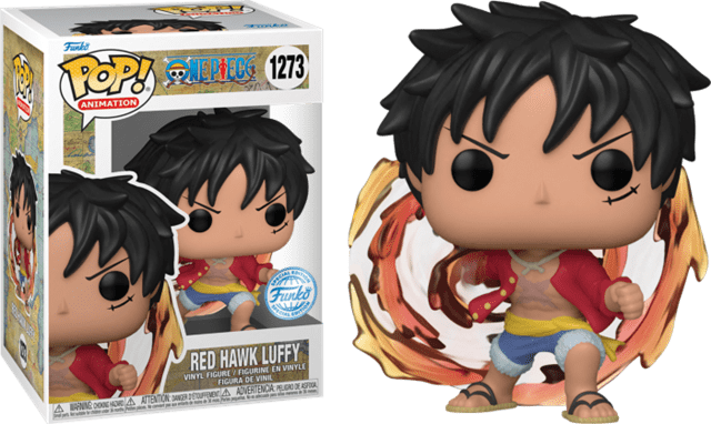 Red Hawk Luffy With Glow In The Dark Chance Of Chase (1273) One Piece Pop Vinyl - 1