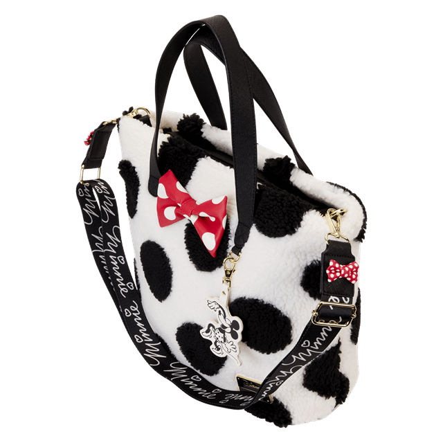 Minnie Rocks The Dots Sherpa Tote Bag Loungefly - 3