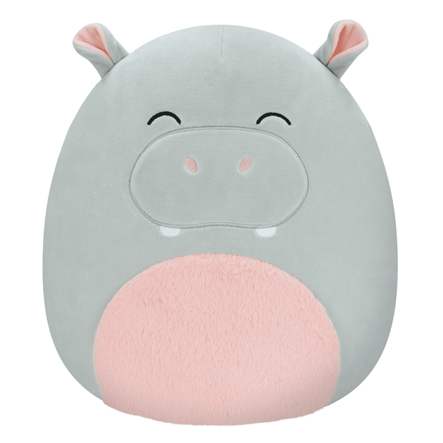 12" Grey Hippo With Fluffy Tummy Squishmallows Plush - 1