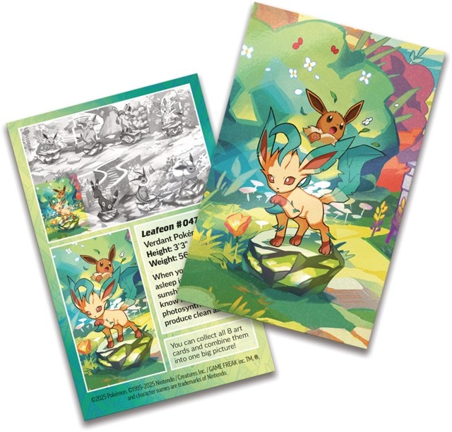 Scarlet & Violet 8.5 Prismatic Evolution Mini Tin Leafeon Pokemon Trading Cards - 3