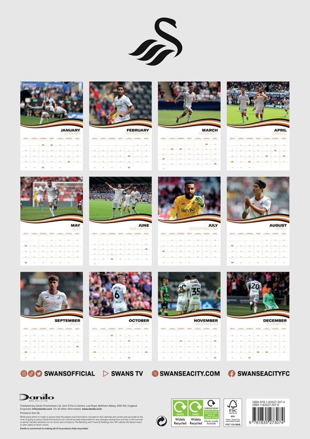 Swansea City FC 2025 A3 Calendar - 5