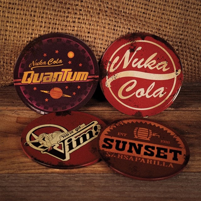 Set Of 4 Fallout Metal Drinks Coasters - 8