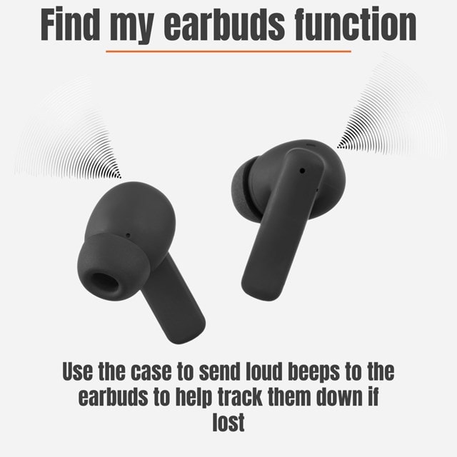 Streetz T600 Black Active Noise Cancelling True Wireless Bluetooth Earphones - 6