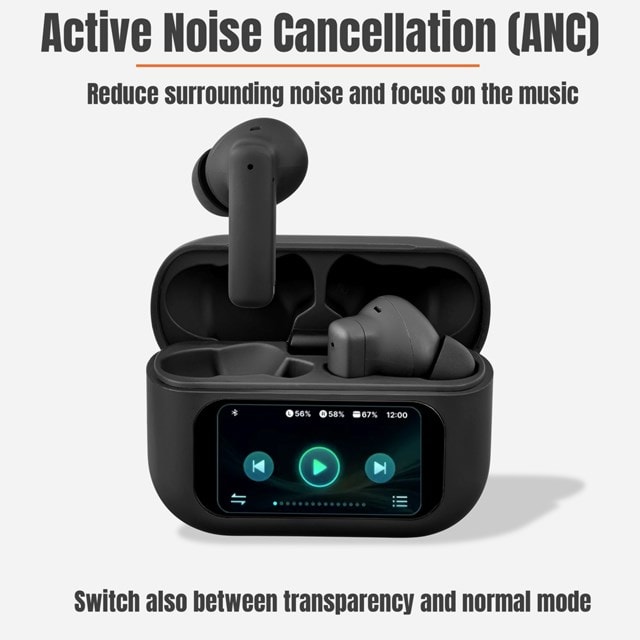 Streetz T600 Black Active Noise Cancelling True Wireless Bluetooth Earphones - 2