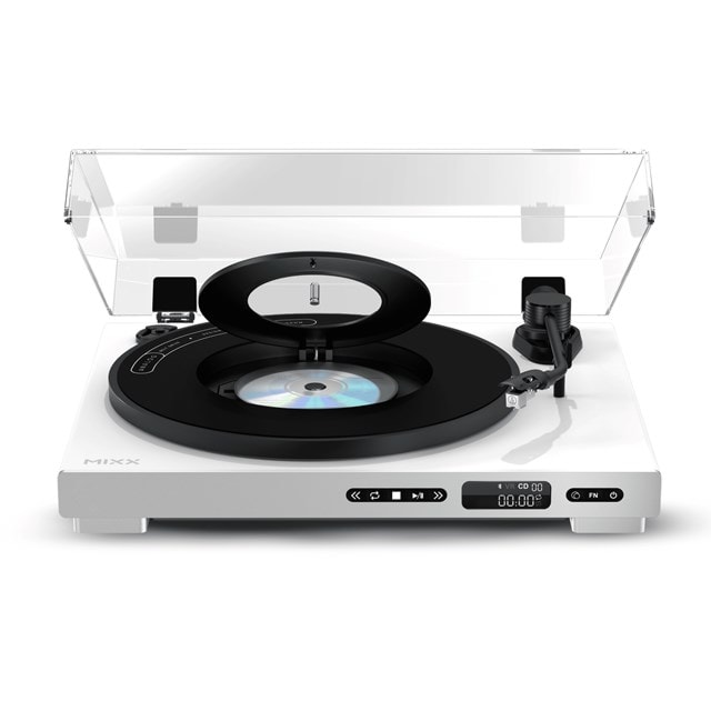 Mixx Audio Analog Plus White Fully Automatic Bluetooth Turntable & CD Player - 5
