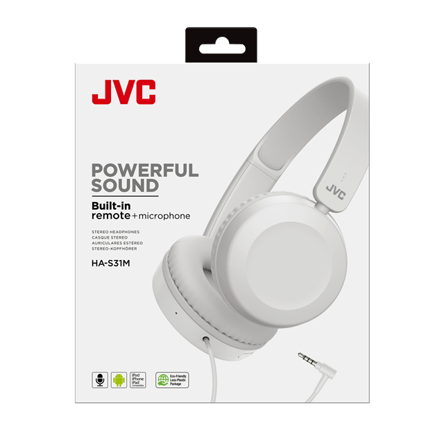 JVC HA-S31M White Headphones - 5