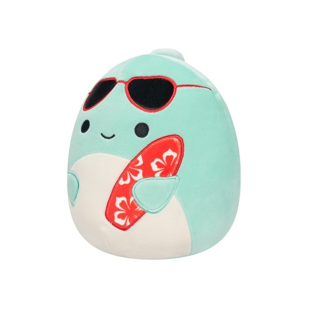 Perry Teal Dolphin With Sunglasses & Surfboard Original Squishmallows Plush - 6