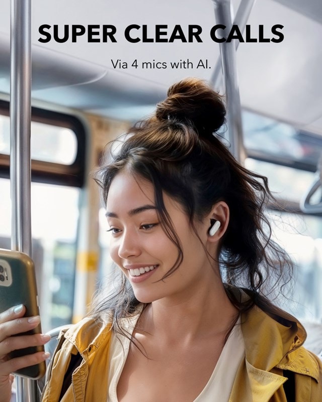 Anker Soundcore R50i White Noise Cancelling True Wireless Bluetooth Earphones - 6