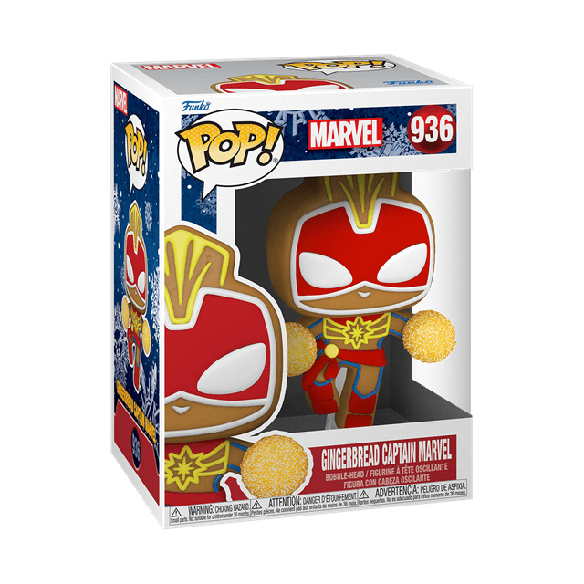 Gingerbread Captain Marvel (936): Holiday: Marvel Pop Vinyl - 2