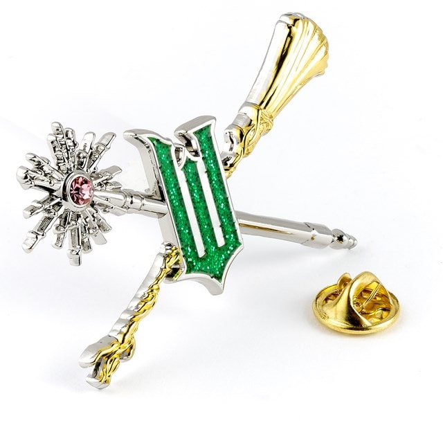 Wand And Broomstick Wicked For Good Pin Badge - 2