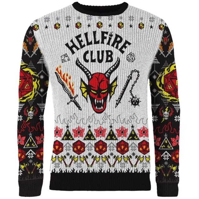 Stranger Things Hellfire Club Christmas Jumper (Large) - 3