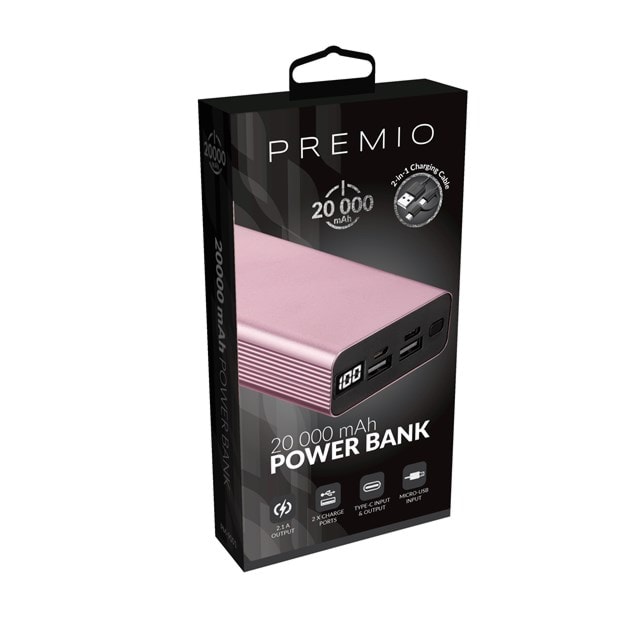 Premio 20000mAh Rose Gold Power Bank - 2